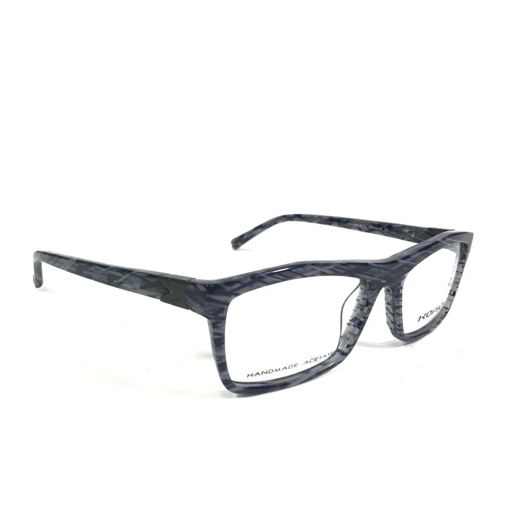 Morel Eyeglasses Frames KOALI 7665K BB015 Grey Blue Geometric Pattern 53-15-135